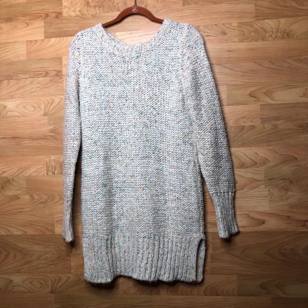 Ruby Moon Medium Back Zip Crewneck Long Sleeve Sweater
